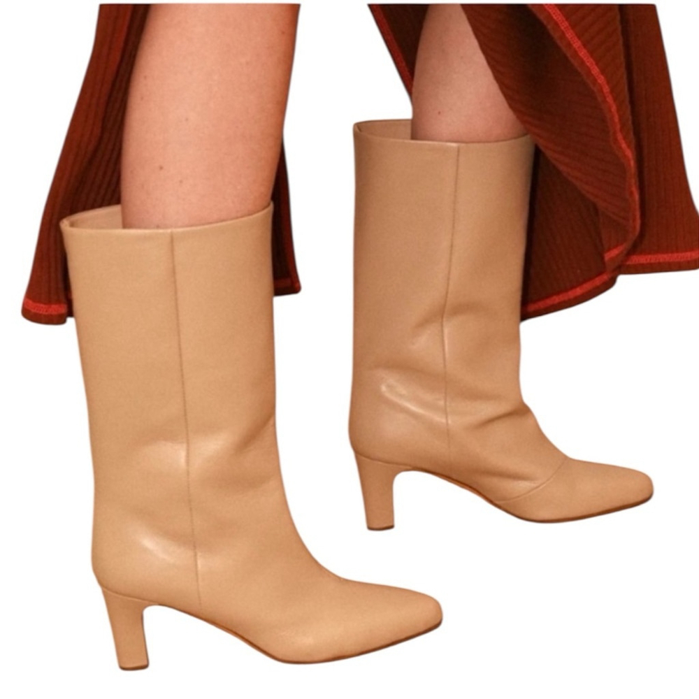 Maryam Nassir Zadeh Leather Sandra Boot in Toffee Size 36 NWT